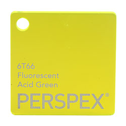 Perspex Cast Acrylic Sheet 600 x 400 x 5mm Fluorescent Acid Green