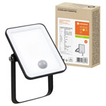 LEDVANCE 4058075768178 Essentials Floodlights Sensor 10W 3000K Warm White