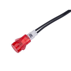 R-TECH 420004 12mm 240V Red Neon Indicator with Flying Leads