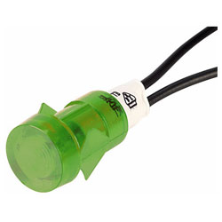 RVFM NI12RL240G 12mm 240V Green Neon Indicator with Flying Leads