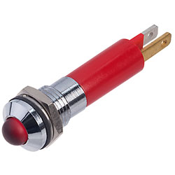 CML 19080350 5mm Red LED Indicator Chrome