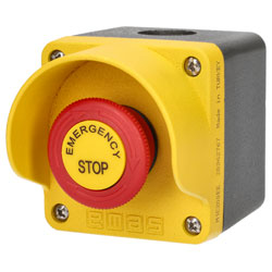 EMAS M1C200EE M Series Metal 1 Hole Yellow-Grey Control Box