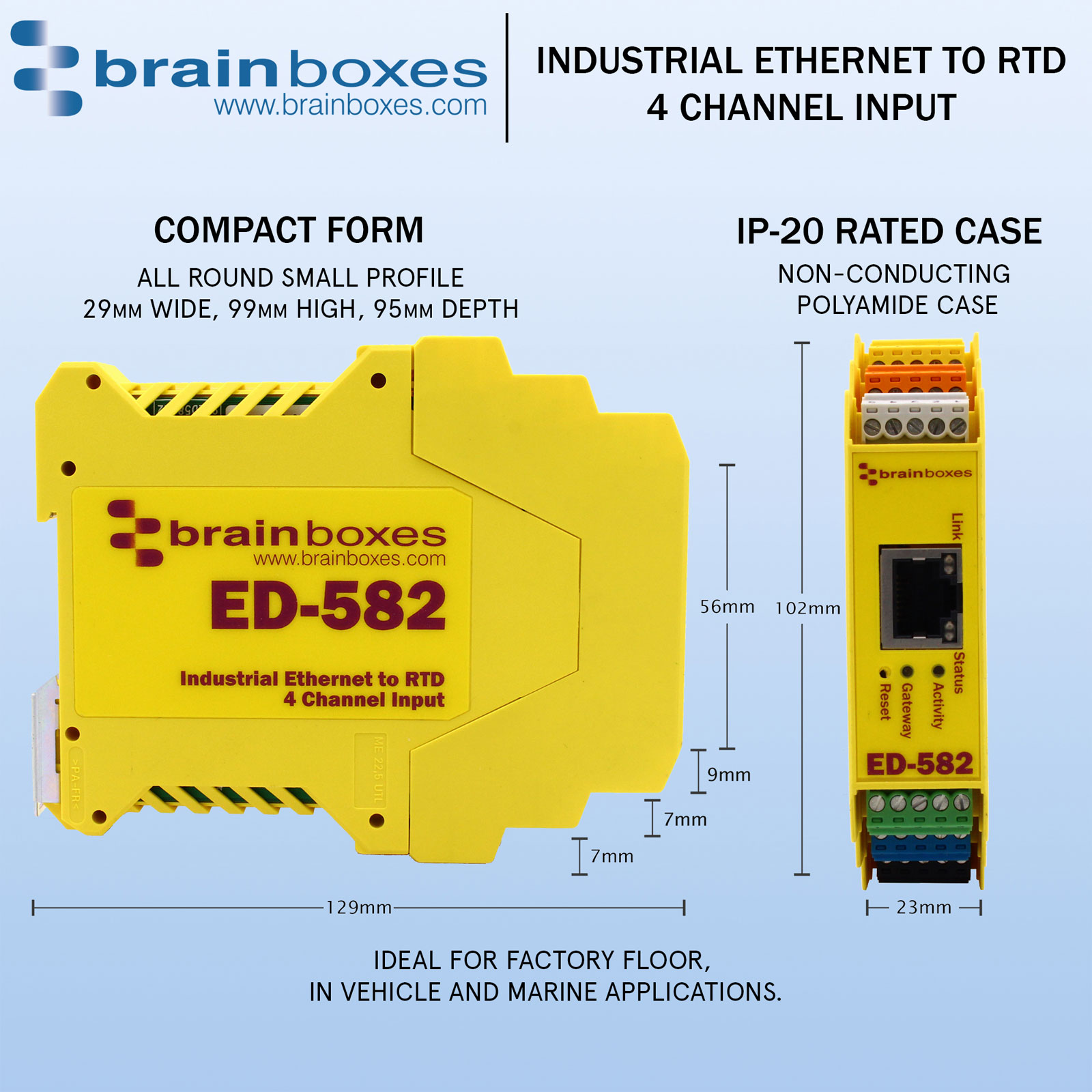 BRAINBOXES ED582 to 4 Channel RTD Input Rapid Online