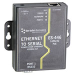 Brainboxes ES-446 1 Port RS232 PoE Ethernet to Serial Adapter