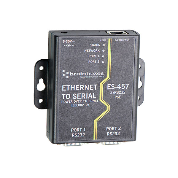  ES-457 2 Port RS232 PoE Ethernet to Serial Adapter