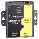 Brainboxes ES-257 2 Port RS232 Ethernet to Serial Adapter