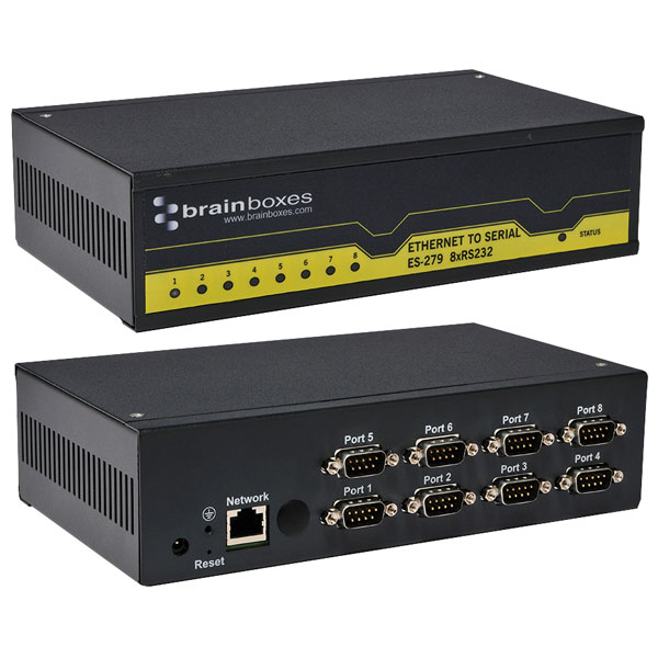  ES-279 8 Port RS232 Ethernet to Serial Adapter
