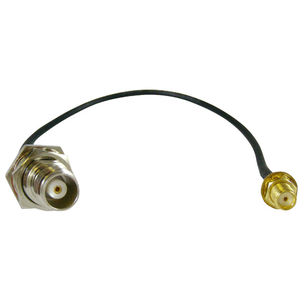 RF Solutions Cable Assy CBA-TNCF-SMAF TNC Female Bulkhead-RG174-SMA ...