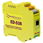 Brainboxes ED-538 Ethernet to 4 Relays and 8 Digital Inputs + RS485 Gateway