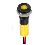 CML TA010025 Yellow Indicator 2V 8mm Mounting Hole Size Lead Wires Termination