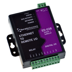 Brainboxes ED-038 Ethernet to 3 Relay + 3 Digital Inputs