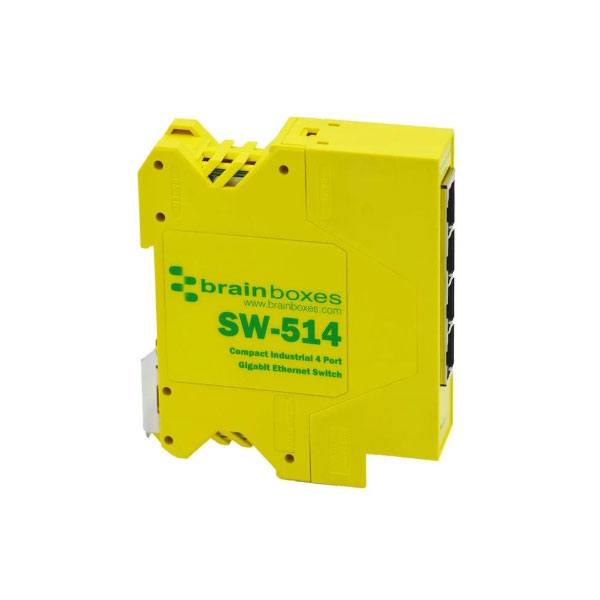 Brainboxes SW-195 Embedded 4 Port PoE+ Gigabit Ethernet Switch + SFP