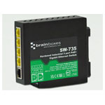 Brainboxes SW-735 Hardened Industrial 5 Port PoE+ Gigabit Ethernet Switch