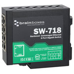 Brainboxes SW-718 Embedded Industrial 8 Port Gigabit Ethernet Switch