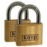 Kasp K12550D2 Premium Brass Padlock - 50mm - Twin