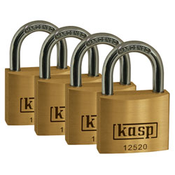 Kasp K12520D4 Premium Brass Padlock - 20mm - Quad