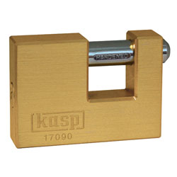 Kasp K17090D Brass Shutter Lock - 90mm