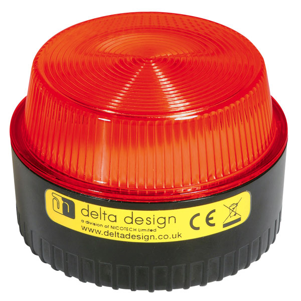 Delta Design 447003 LP LED Beacon - Red 110/230V | Rapid Electronics