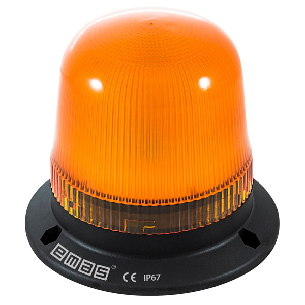 EMAS IT120Y024 120mm LED Flashing Beacon Orange 12-24V AC/DC
