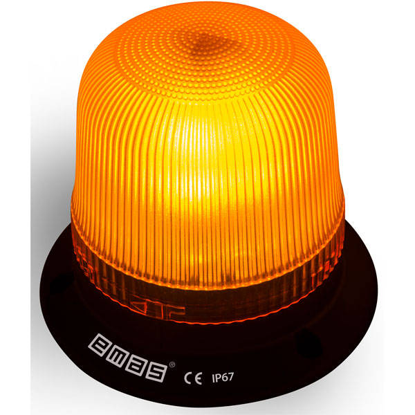 emas IT120Y024 120mm LED Flashing Beacon Orange 1224V AC/DC Rapid Online