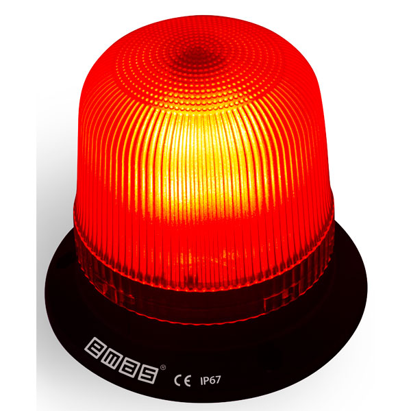 emas IT120R220 120mm LED Flashing Beacon Red 220V AC Rapid Online