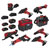 Sealey CP20VCOMBO4EU 8 x SV20 Series Cordless Power Tool Kit 20V Euro Plug