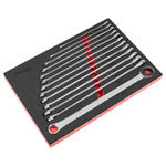 Sealey AK63190 Premier Extra-Long Double Ring Ratchet/Fixed Spanner Set 13pc