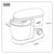 Baridi DH174 1800W Stand Mixer with Accessories 8L - Black