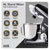 Baridi DH173 1500W Stand Mixer with Accessories 6L - Black