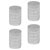 Sealey VCA4 Aluminium Valve Cap 4pc - Silver Anodised