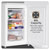 Baridi DH250 55cm Undercounter Freezer with Adjustable Thermostat 85L - White
