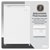 Baridi DH250 55cm Undercounter Freezer with Adjustable Thermostat 85L - White