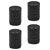 Sealey VCB4 Aluminium Valve Cap 4pc - Black Anodised
