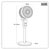 Baridi DH141 Pedestal Fan with Remote Control & 12hr Timer 12 - Grey