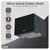 Baridi DH109 Square Island Cooker Hood 40cm - Black