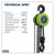 Sealey CB3000E 3m Chain Block 3 Tonne