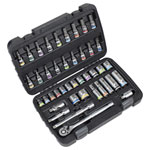 Sealey AK7915 Socket & Socket Bit Set 3/8Sq Drive 42pc