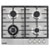 Baridi DH225 Gas Hob with 4 Cooking Zones 60cm - Stainless Steel
