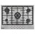 Baridi DH227 Gas Hob with 5 Cooking Zones 70cm - Stainless Steel