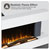 Baridi DH112 Wall Mounting Electric Fireplace with LED Flame Effect 52 - Grey