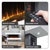 Baridi DH112 Wall Mounting Electric Fireplace with LED Flame Effect 52 - Grey