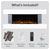 Baridi DH112 Wall Mounting Electric Fireplace with LED Flame Effect 52 - Grey