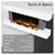 Baridi DH112 Wall Mounting Electric Fireplace with LED Flame Effect 52 - Grey