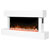 Baridi DH113 Wall Mounting Electric Fireplace with LED Flame Effect 46 - White