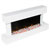 Baridi DH113 Wall Mounting Electric Fireplace with LED Flame Effect 46 - White