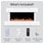 Baridi DH113 Wall Mounting Electric Fireplace with LED Flame Effect 46 - White