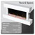 Baridi DH113 Wall Mounting Electric Fireplace with LED Flame Effect 46 - White