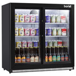 Baridi DH273 Back Bar Drinks Fridge/Cooler with Double Sliding Doors, 190L