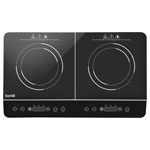 Baridi DH146 Portable Induction Hob with 2 Cooking Zones 60 x 36 x 6.5cm - Black