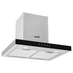 Baridi DH130 T-Shape Chimney Cooker Hood Carbon Filters 60cm - Stainless Steel